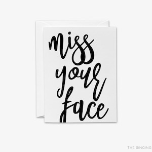 Tarjeta de "Te extraño" / Tarjeta divertida de "Te extraño" / Tarjeta de felicitación "Pensando en ti" / Distanciamiento social / Cuarentena / Escritura de cartas / Larga distancia