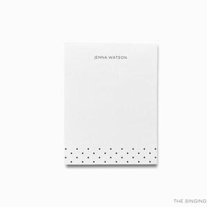 Black and White Polka Dot Notepad | Personalized Gift |Modern Notepad Set | To Do List | Minimalist Feminine Notepads |  Hostess French Chic