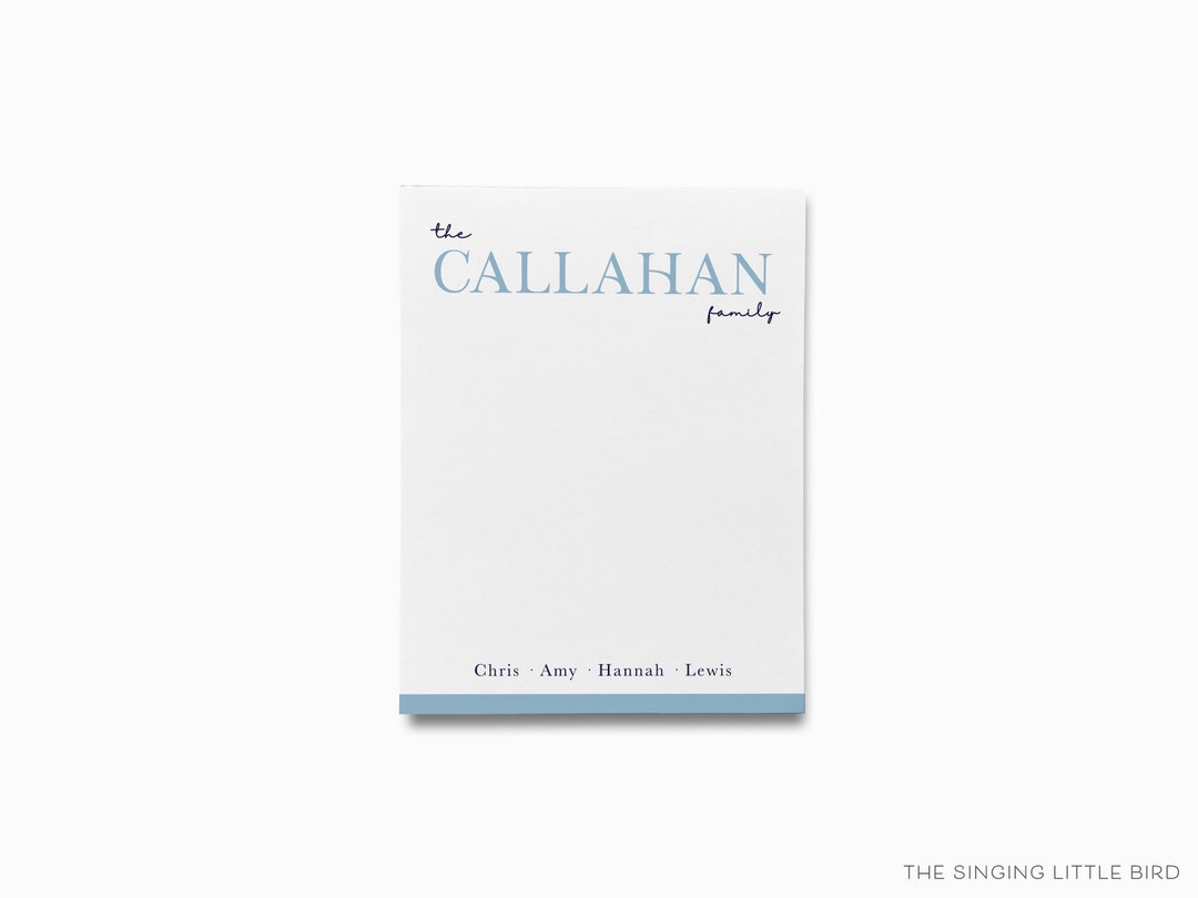 Personalized Family Notepad Family Notepad Set Custom to Do List Family