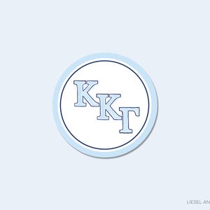 Pegatina de la letra Gamma de Kappa Kappa con licencia oficial / Pegatina griega / Sello de sobre de hermandad / Pegatina de hermandad / Pegatina de Kappa Kappa Gamma