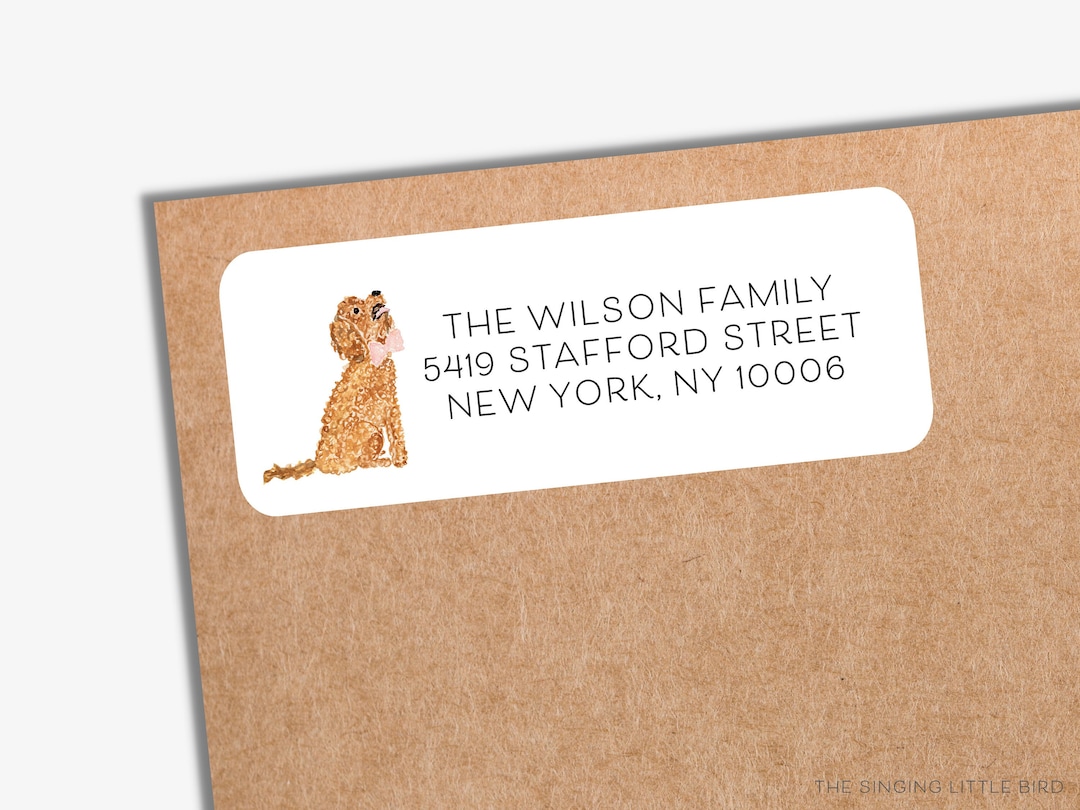 Pack De 30 Etiquetas De Dirección Personalizadas Con Diseño De Perritos Lindos - Ideales Para Correspondencia O Regalos