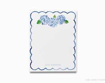 Personalized Hydrangea Notepad | Floral Spring To Do List
