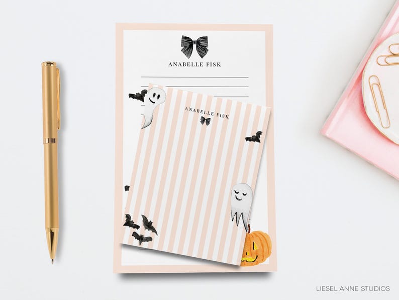 Spooky Halloween Notepad | Bats Jack-o-lantern Ghost Notepad Set | Fall ...