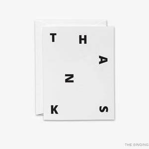 Danke-Karte | Moderne Danksagungs-Karte | Minimalistische Karte | Basic Danke-Karte | Schlichtes Dankeskarten-Set | Typografisch Danke | Dankbarkeit