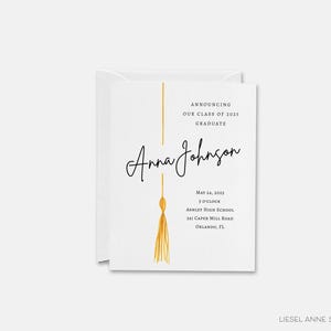 Personalized Graduation Announcement Invitation | College Graduation | High School Graduation | Class of 2025 | Printed Party Invitations