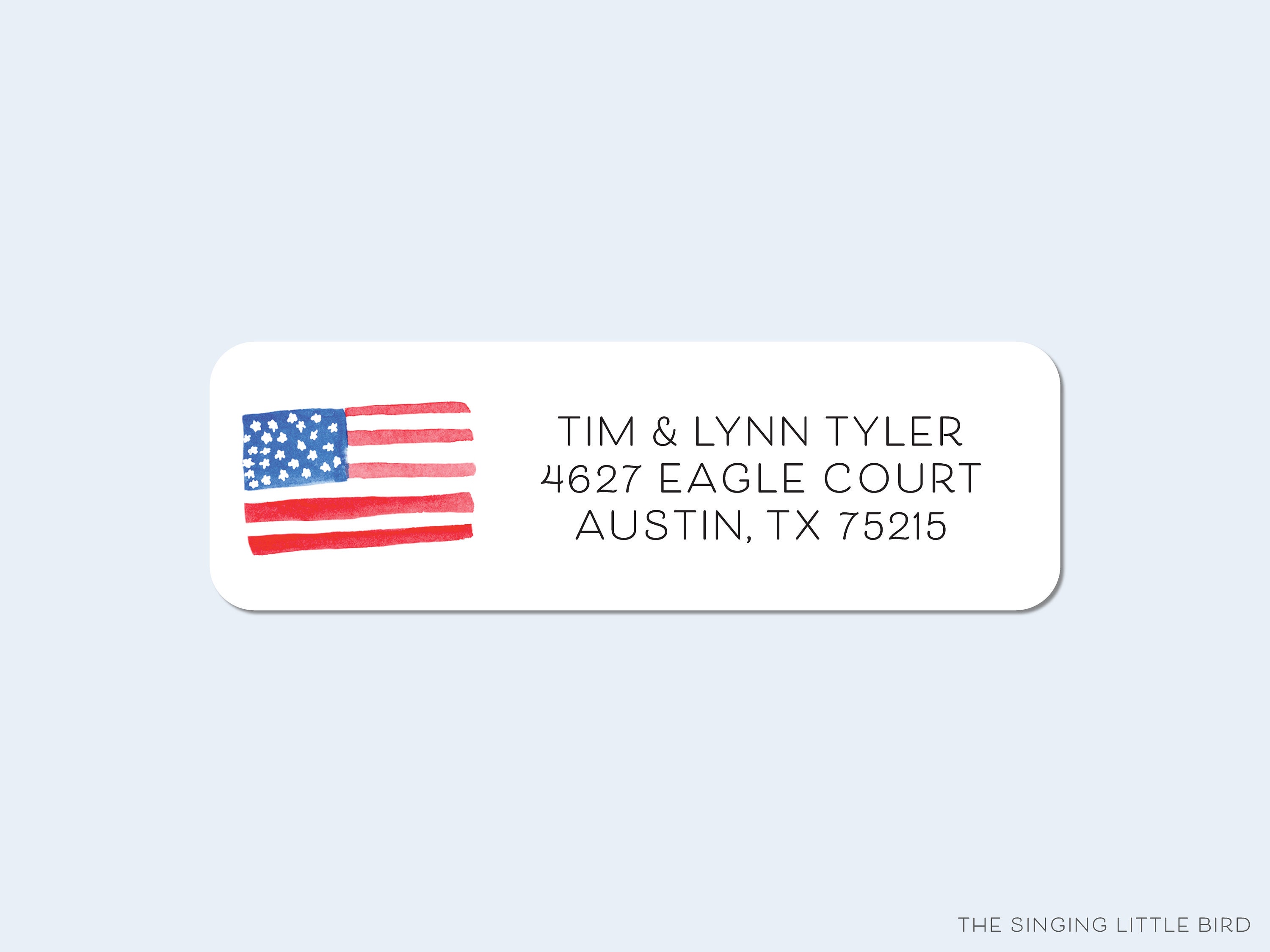 USA Flag Mailing Labels Personalized American Flag Address Labels