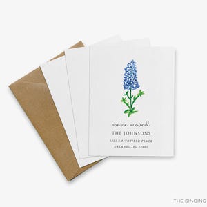 Texas Bluebonnet Moving Announcement Card | Personalized New Home image 2