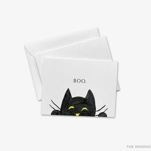 Cute Halloween Card | Black Cat Card | Boo Card | Cards for Halloween | Halloween Greeting Cards | Card for Boo | Halloween Lover | Spooky image 2