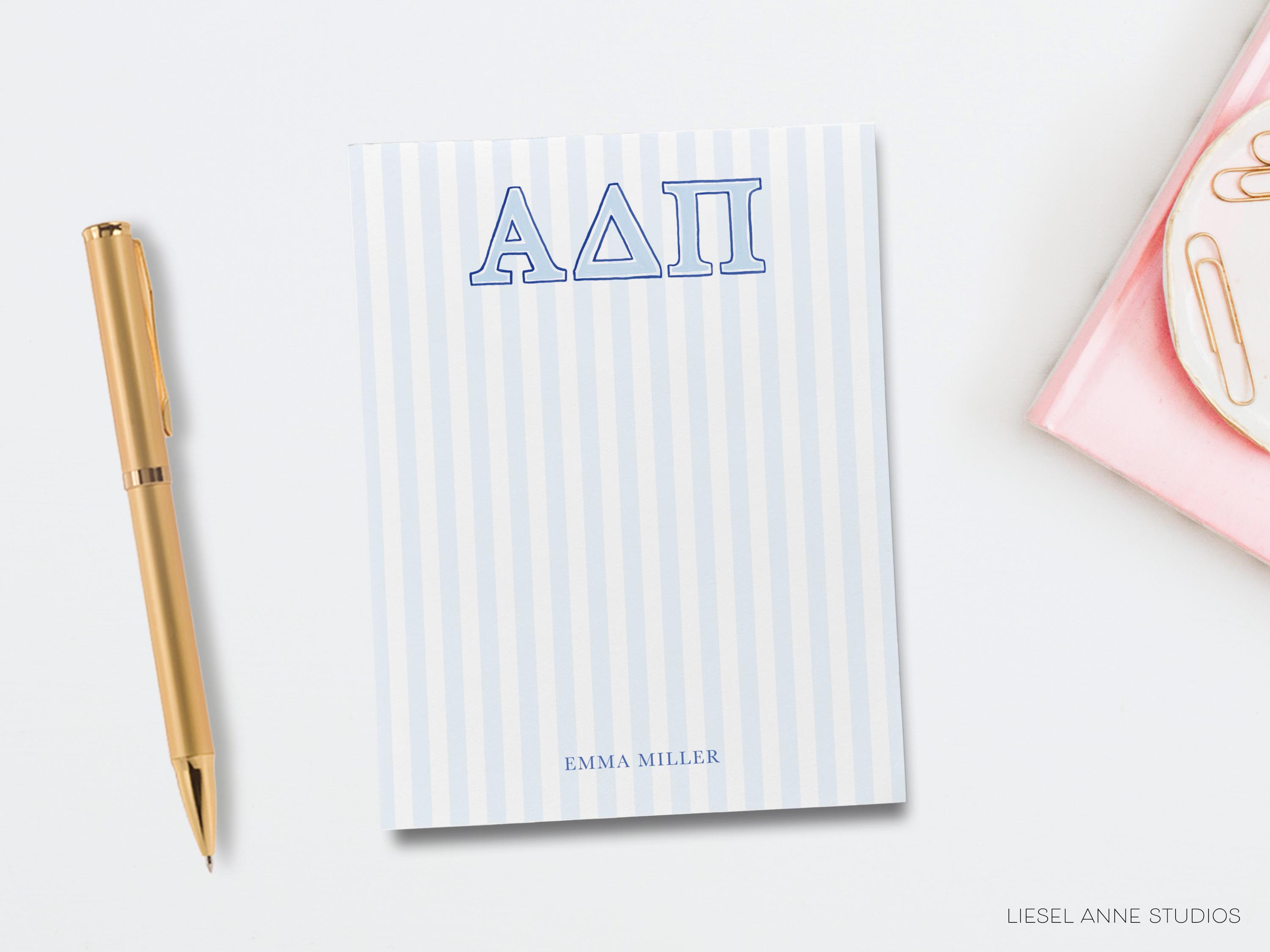Alpha Delta Pi Personalized Notepad | Officially Licensed Product | Bid ...