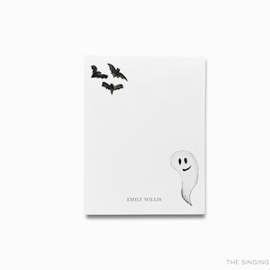 Spooky Halloween Notepad | Bats Jack-O-Lantern Ghost Notepad Set | Fall To Do List | Preppy Notepads | Halloween Lover Notes Gift | Autumn