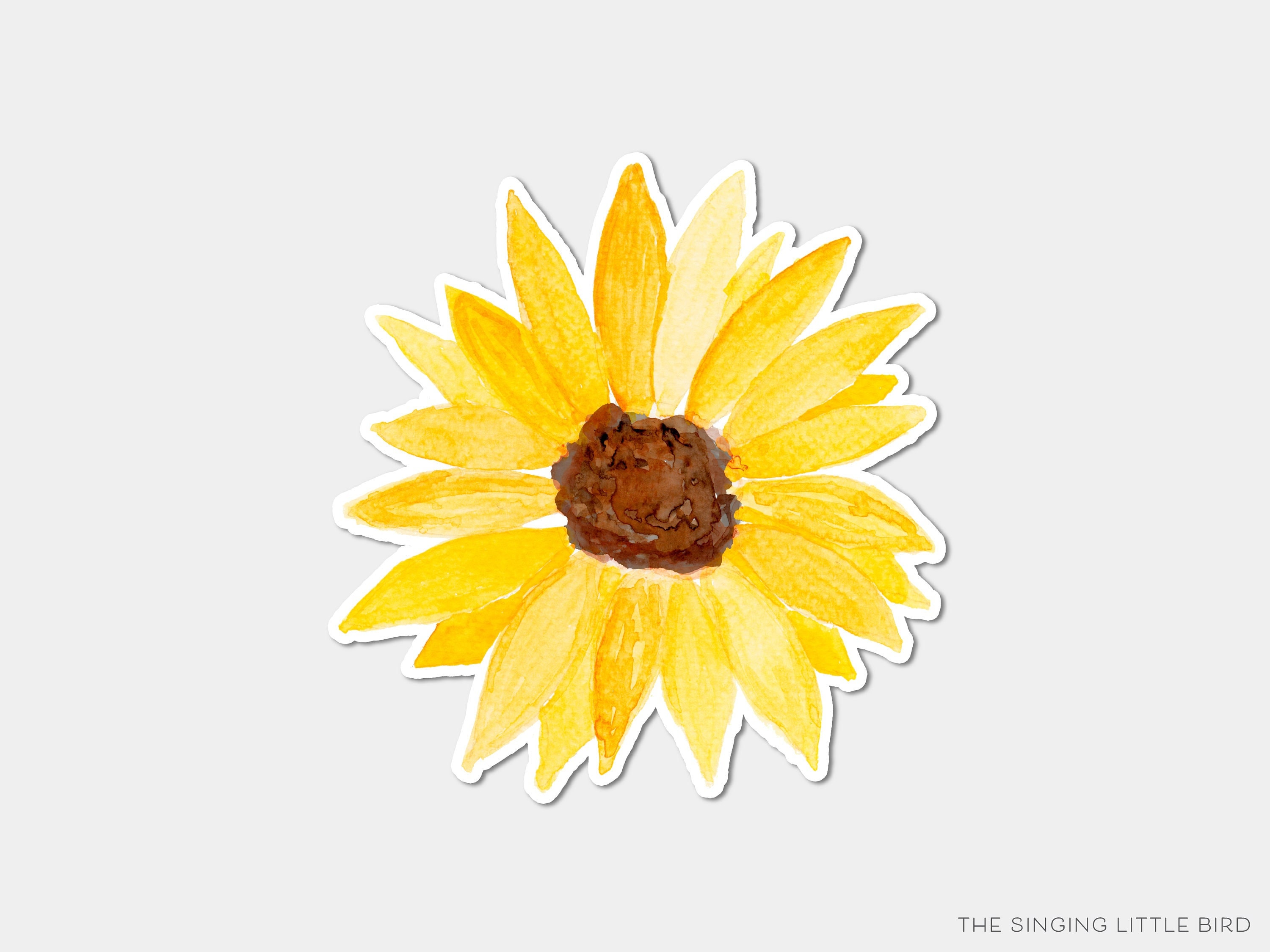 Sunflower Vinyl Sticker | Watercolor Fall Lover Decal Sticker ...