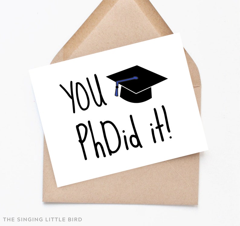 phd degree congratulations greeting card