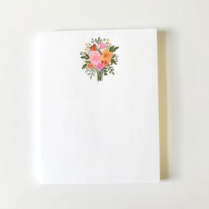 Libreta de notas con ramos de flores / Libreta botánica / Libreta de notas con flores pintadas a mano / Regalo femenino / Regalo rosa / Lista de tareas para ella