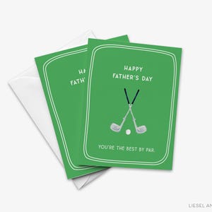 Sei il migliore di Par Card / Biglietto di auguri per la festa del papà / Biglietto per gli amanti del golf / Biglietto per la festa del papà golfista / Biglietto per il patrigno / Sei il migliore immagine 2