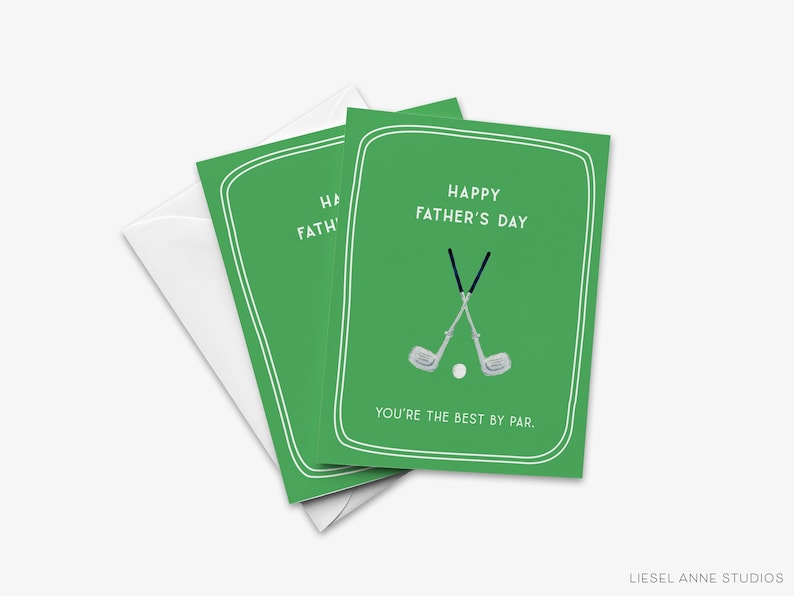 Sei il migliore di Par Card / Biglietto di auguri per la festa del papà / Biglietto per gli amanti del golf / Biglietto per la festa del papà golfista / Biglietto per il patrigno / Sei il migliore immagine 2