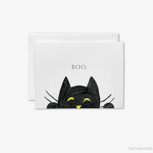 Cute Halloween Card | Black Cat Card | Boo Card | Cards for Halloween | Halloween Greeting Cards | Card for Boo | Halloween Lover | Spooky image 1