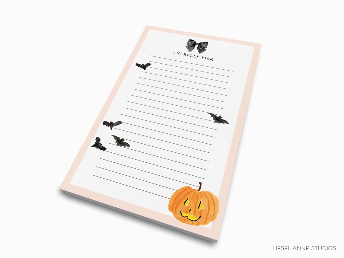 Spooky Halloween Notepad | Bats Jack-o-lantern Ghost Notepad Set | Fall ...