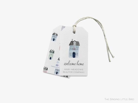 Realtor Gift Tags | Welcome Home Tag | New Home Gift Tag | Watercolor Painted Tag | Pop By Gift Favor | Home Closing Tag | Congratulations