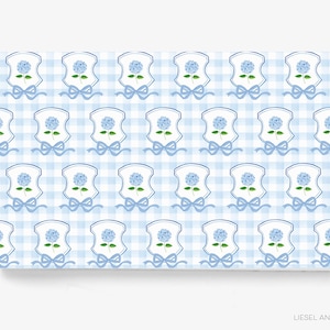 Hydrangea Crest Placemats | Hydrangea Decor | Placemat Pad | Birthday Party Decor | Festive Disposable Decor | Baby Shower Tablescape