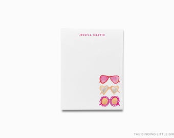 Bloc-notes personnalisé avec lunettes de soleil | Liste des tâches modernes