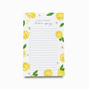 Lemon Notepad | Lemon Lover Notepad Set | Summer To Do List | Feminine Notepads | Summer Gift | Lemons Citrus Gift | Summer Party Gift