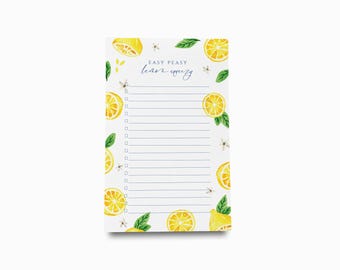 Zitrone Notizblock | Lemon Love Notizblock Set | Sommer To Do Liste | Feminine Notizblöcke | Sommer Geschenk | Zitronen Citrus Geschenk | Sommer-Party Geschenk