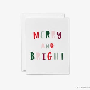 Tarjetas navideñas alegres y brillantes / Tarjetas navideñas / Juego de tarjetas navideñas / Tarjetas navideñas familiares / Tarjetas de invierno coloridas / Navidad moderna en rosa