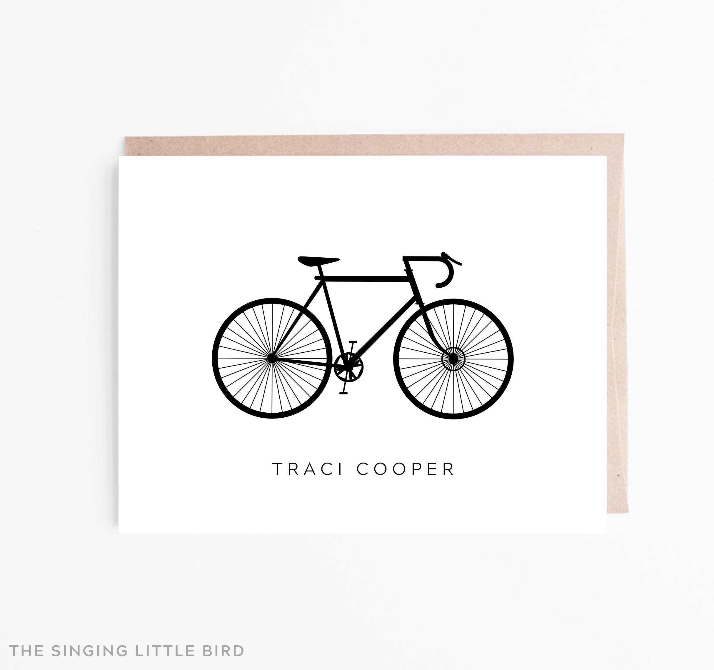Personalized Bike Cards Bicycle Folded Cards Custom Bike Etsy