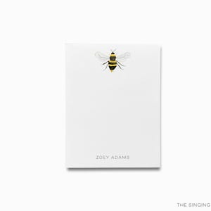 Bee Personalized Notepad | Bee Lover Gift | Bee To Do List Pad | Watercolor Art | Bee Keeper Gift | Family Bumble Bee Grocery List | Garden