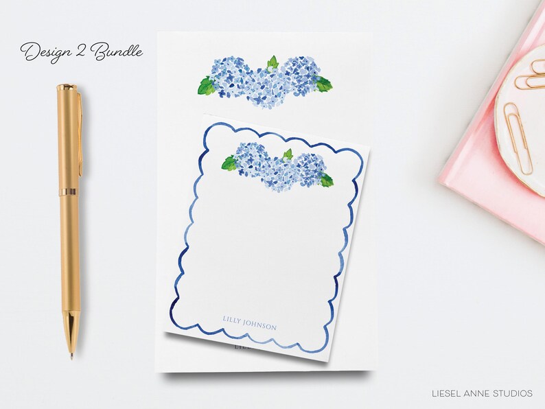 Personalized Hydrangea Notepad | Floral Spring to Do List - Etsy