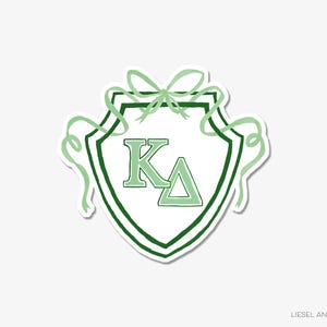 Kappa Delta-Vinyl-Aufkleber | Offiziel lizensiert | Kg Aquarell Aufkleber Sticker | Sorority Crest Wetterfest | KΔ Aufkleber, Laptop