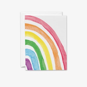 Bright Rainbow Greeting Cards | Rainbow Blank Cards | Colorful Rainbow Notes | Kids Notes | Thank You Watercolor