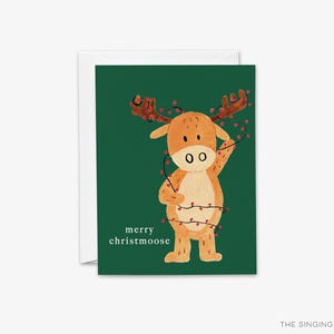 Funny Christmas Card | Merry Christmoose Card | Cute Christmas Card | Moose Card | Animal Christmas Card | Festive Card | Pun Card | Holiday
