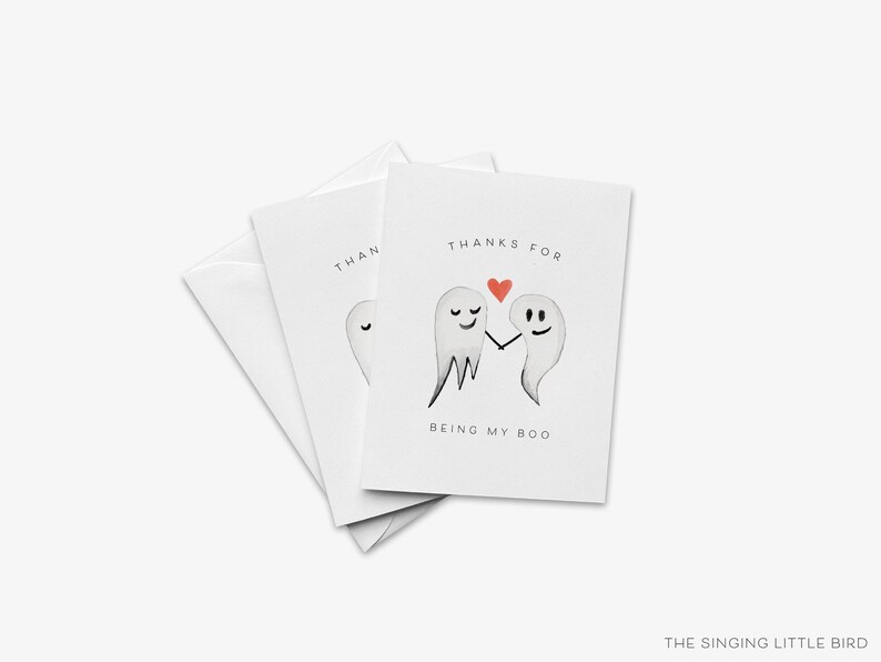 Funny Ghost Love Card | "Thanks For Being My Boo" image 2