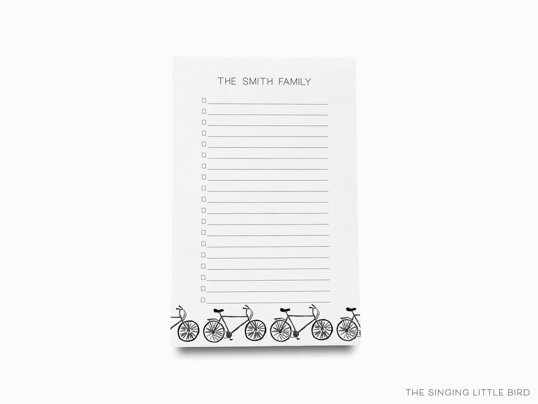 Personalized Bicycle Notepad | to Do List, Cyclist Gift - Etsy