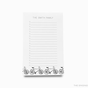 Bloc-notes vélo personnalisé | Ensemble de blocs-notes pour vélo | Liste de tâches professionnelles | Bloc-notes masculins | Cadeau personnalisé pour lui | Cadeau cycliste