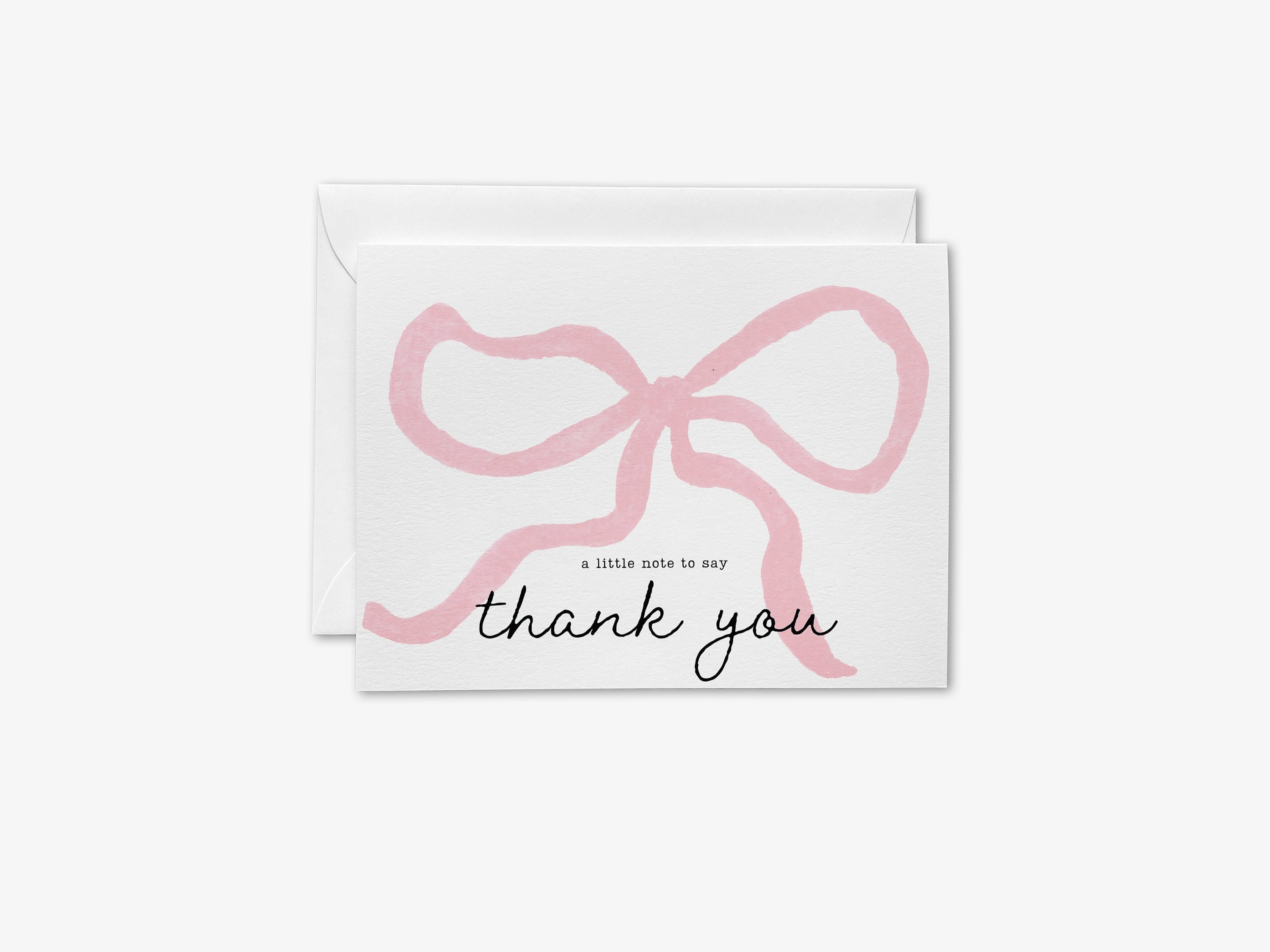 Pink Bow Watercolor Thank You Cards | Baby Shower Notes - Etsy