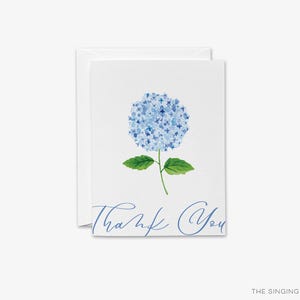 Biglietti di ringraziamento ortensia / Biglietti di ringraziamento floreali piegati / Grazie per il giardino / Grazie per i fiori / Regalo per gli amanti delle ortensie / Auguri di compleanno
