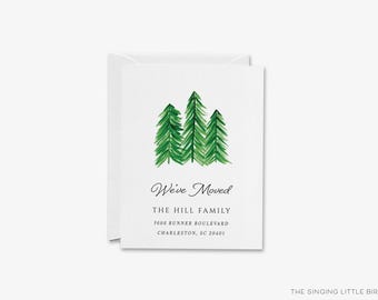Evergreen Tree Moving Announcement | New Home Card