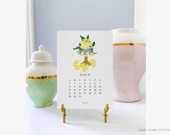 Little Joys 2026 Desk Calendar | Blue & White Desk Calendar Gift | Preppy Grandmillennial | Joyful Mini Monthly Calendar | Hostess Gift Art