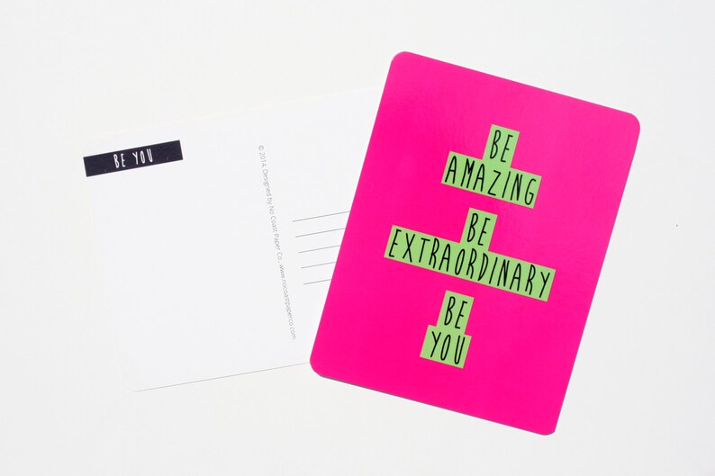 Fun Postcards // Be You // Inspirational // Postcards Choose Etsy