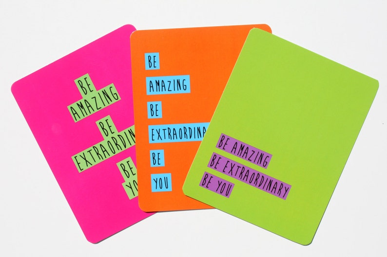 Fun Postcards // Be You // Inspirational // Postcards Choose Etsy
