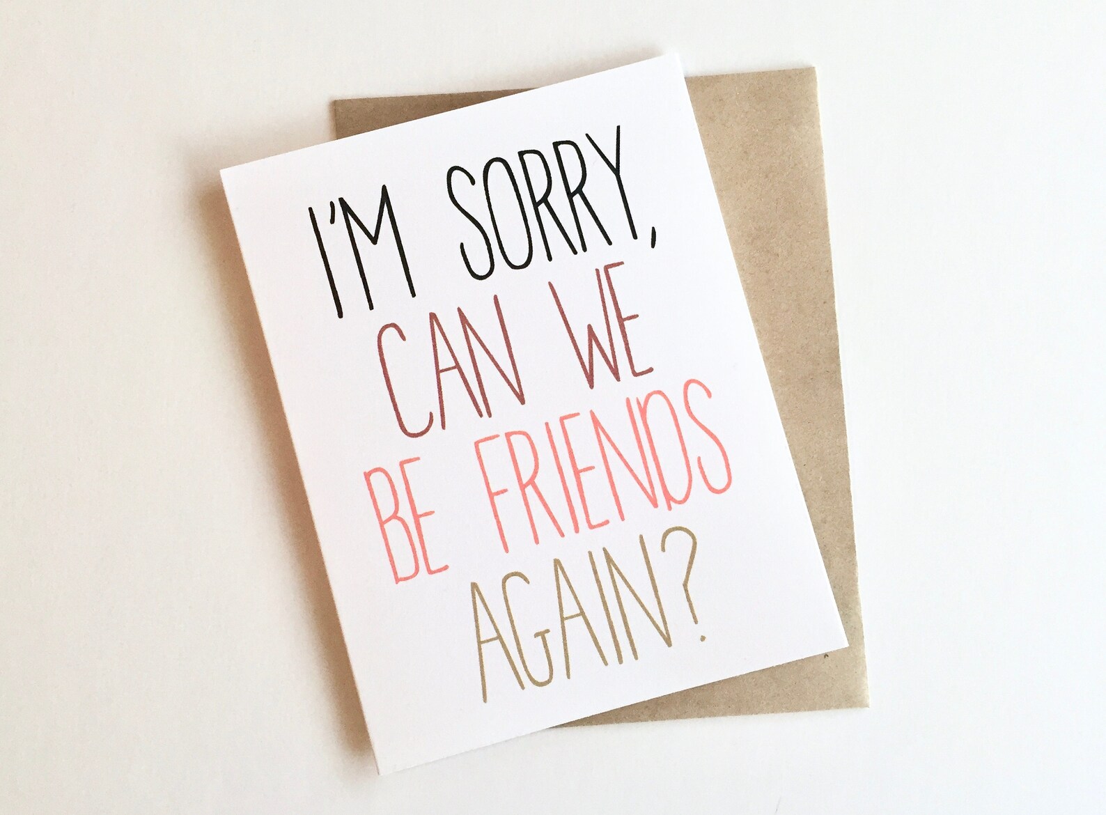 Freundschaft Sorry Karte / / Spaß Entschuldigung / / Ich bin Etsy