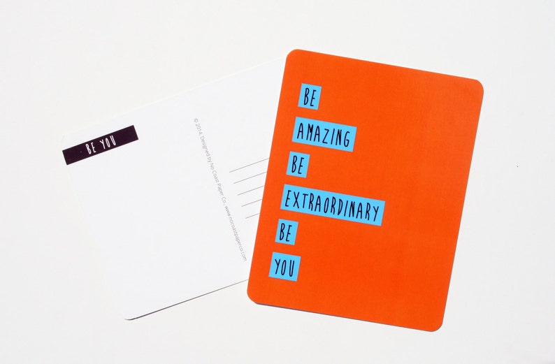Fun Postcards // Be You // Inspirational // Postcards Choose Etsy