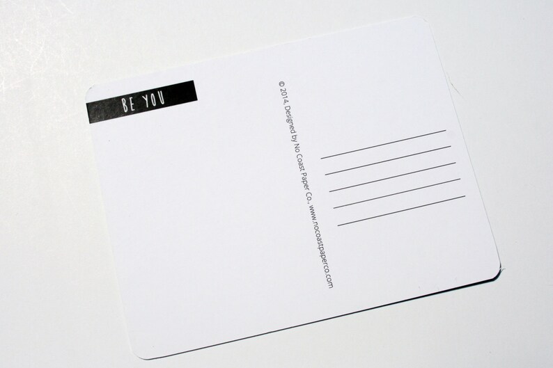 Fun Postcards // Be You // Inspirational // Postcards Choose Etsy