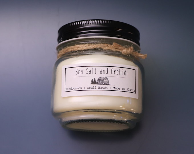 Sea Salt & Orchid Hand Poured Soy Candles Made in Alaska