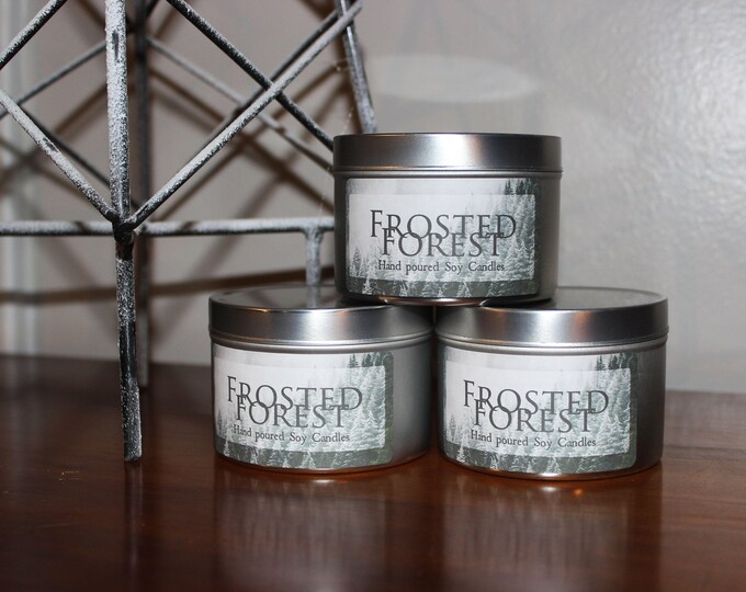 Frosted Forest Hand Poured Soy Candle - Made in Alaska