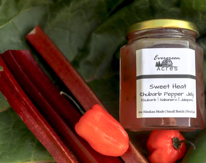 Rhubarb Pepper Jelly - Sweet Heat - Made in Alaska