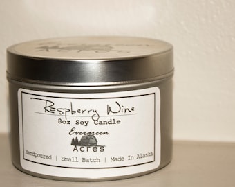 Raspberry Wine - Handpoured Soy Candles - Made in Alaska