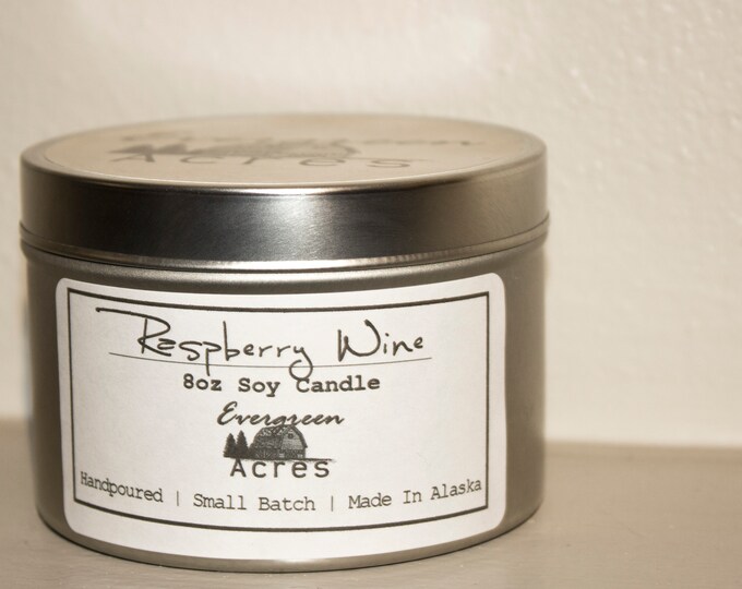 Raspberry Wine - Handpoured Soy Candles - Made in Alaska